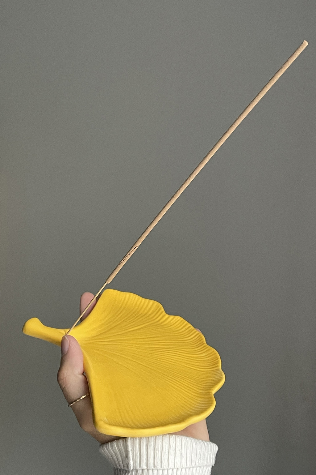 Portaincensi Ginkgo Biloba jesmonite Crisalide