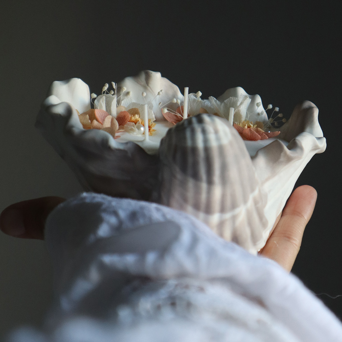 Candela artigianale Crisalide marea