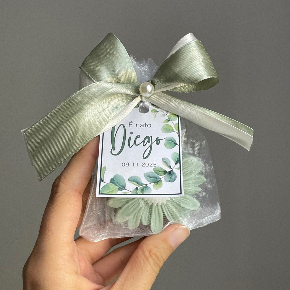 Candelina confezionamento sacchetto organza
