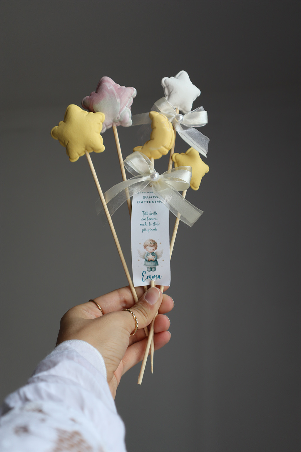 Decorazioni bastoncino luna stelle