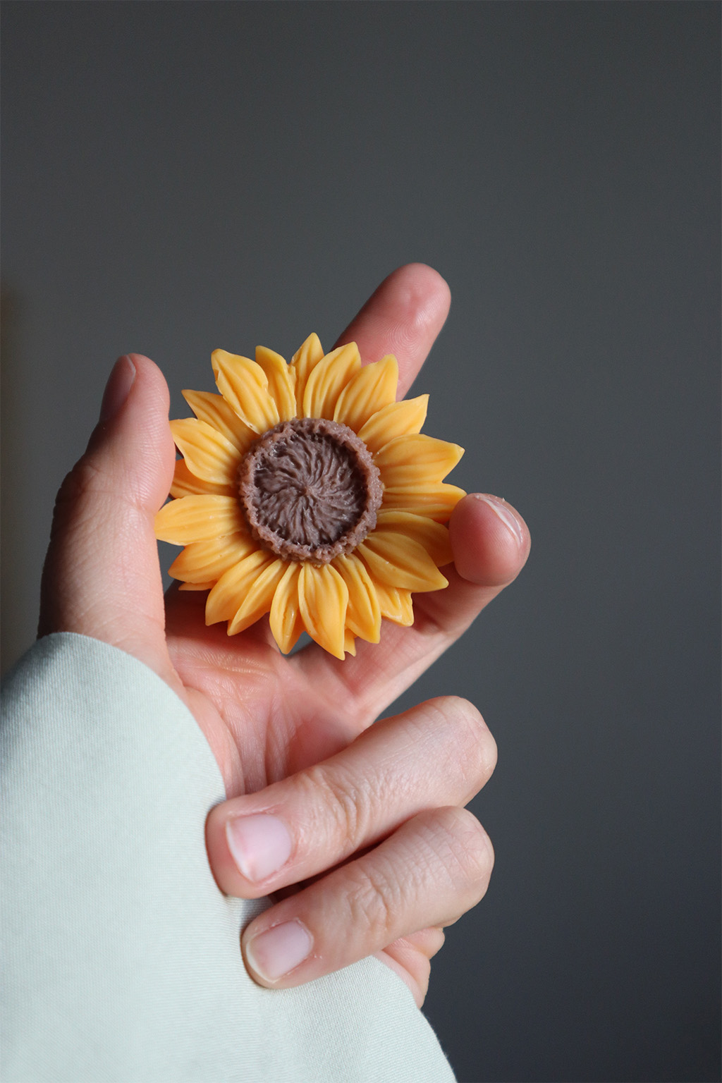 Decori in cera per candele girasole