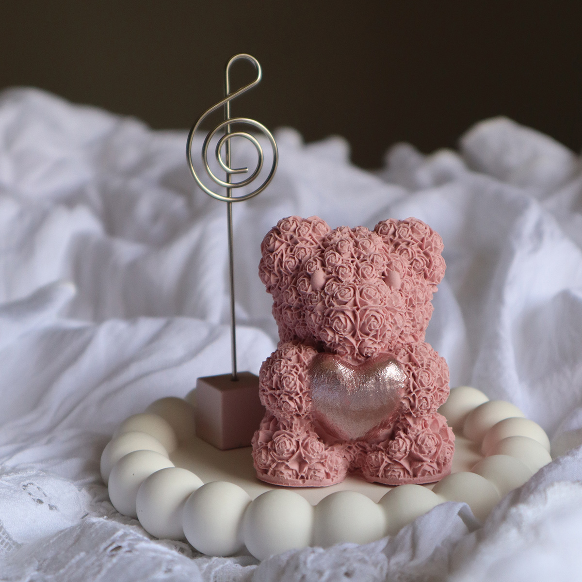 Orsetto rose portafoto Crisalide